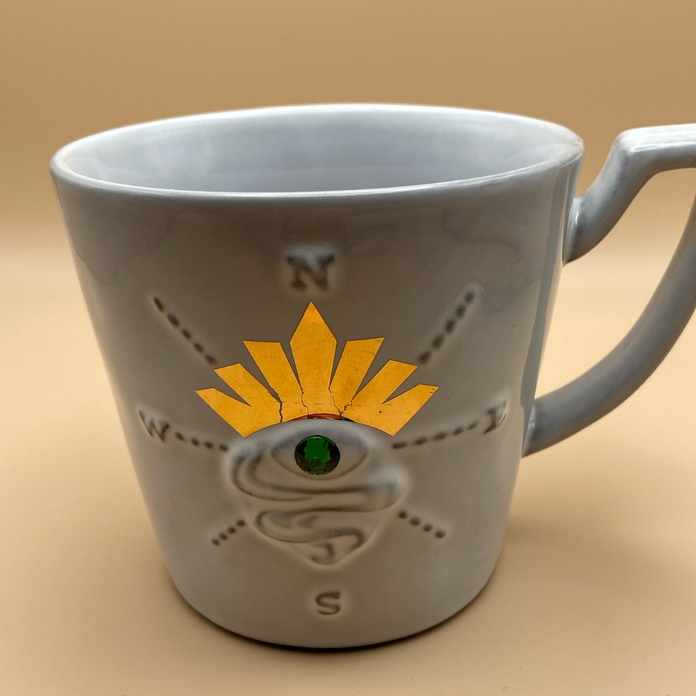 Starbucks Anniversary Siren Crystal Swarovski Eye Gray Mug 12 fl oz 2014